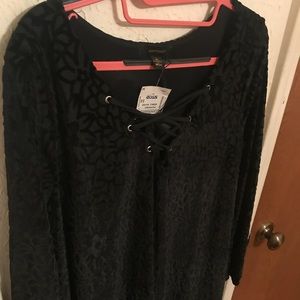 Black flower print dress